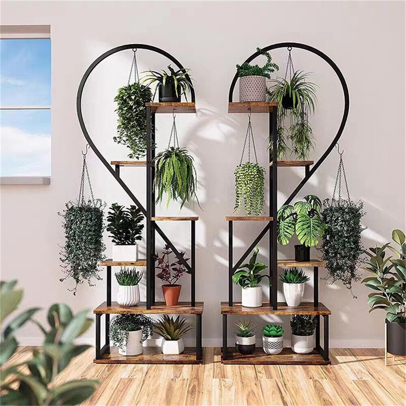 Buy 6Tier HeartShaped Metal Plant Shelf MyDeal