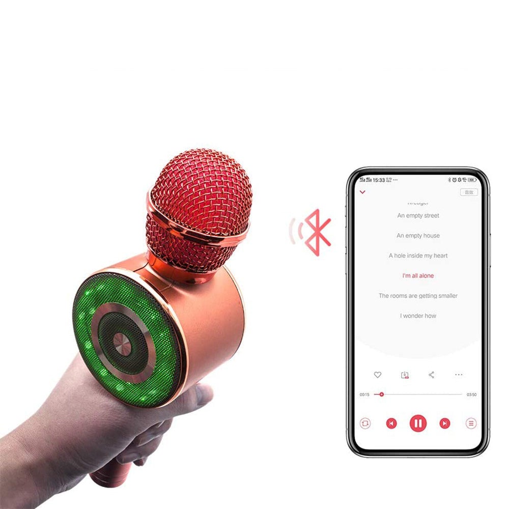 Karaoke Microphone With Built-In Bluetooth Speaker