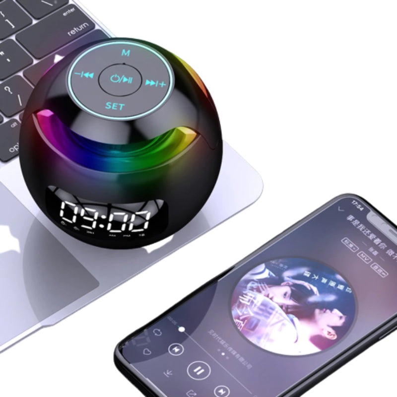 Buy Wireless Spherical Digital Clock Bluetooth Speaker MyDeal