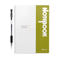 A5 Ruled Notebook Journal Diary Notepad Memo with One Gel Ink Pen