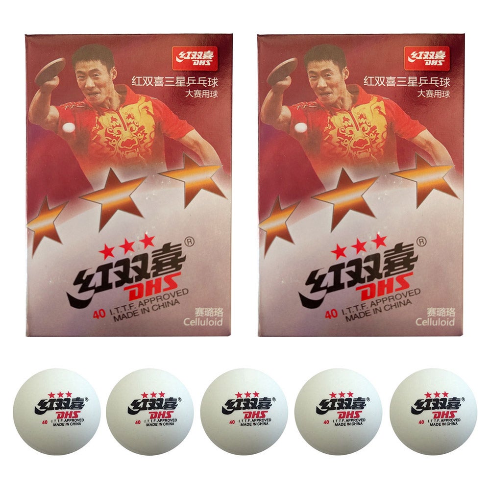 T&R SPORTS 12x 3 Star 40mm Ping Pong Competition Balls Table Tennis Balls - White