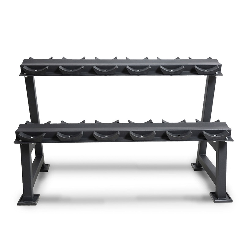 2 Layers Dumbbell Dumbbells Storage Rack Stand 6Pair Home Gym Weight