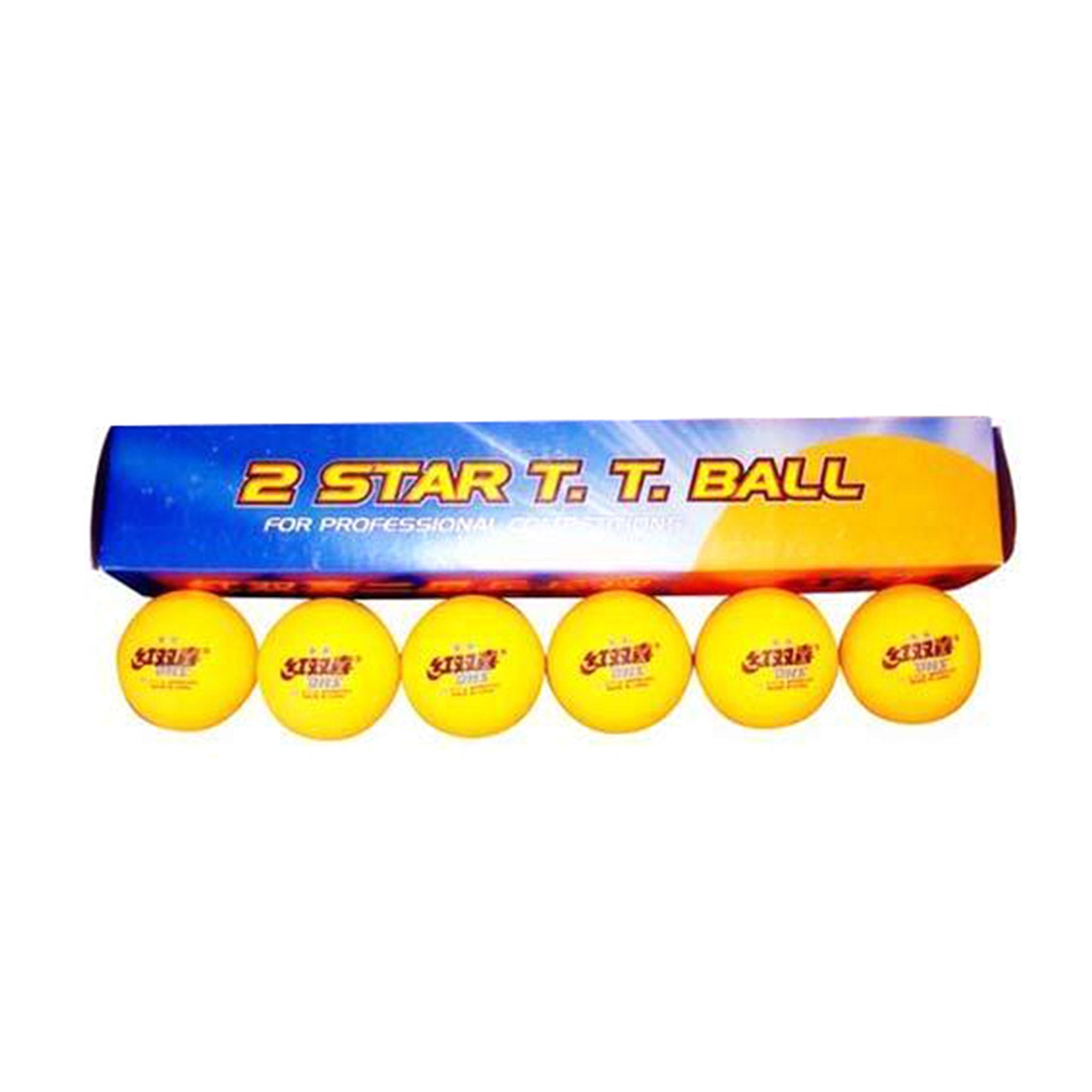 DHS 6Pcs 2 STAR 40mm PING PONG Balls Table Tennis Balls