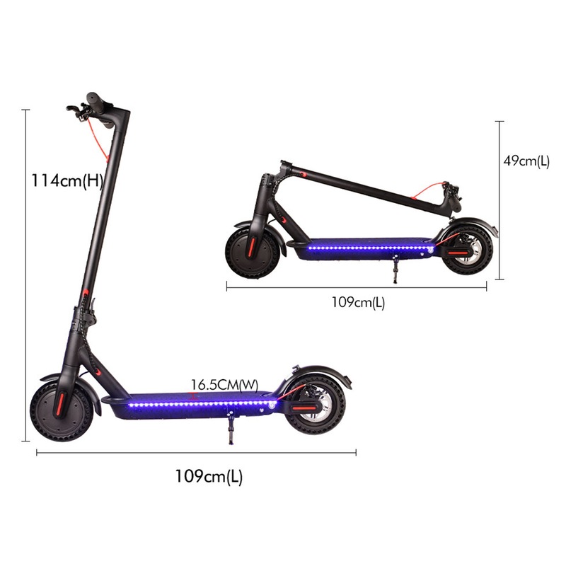 Buy AKEZ M365 Blue LED Strip Electric Scooter Folding Motorised