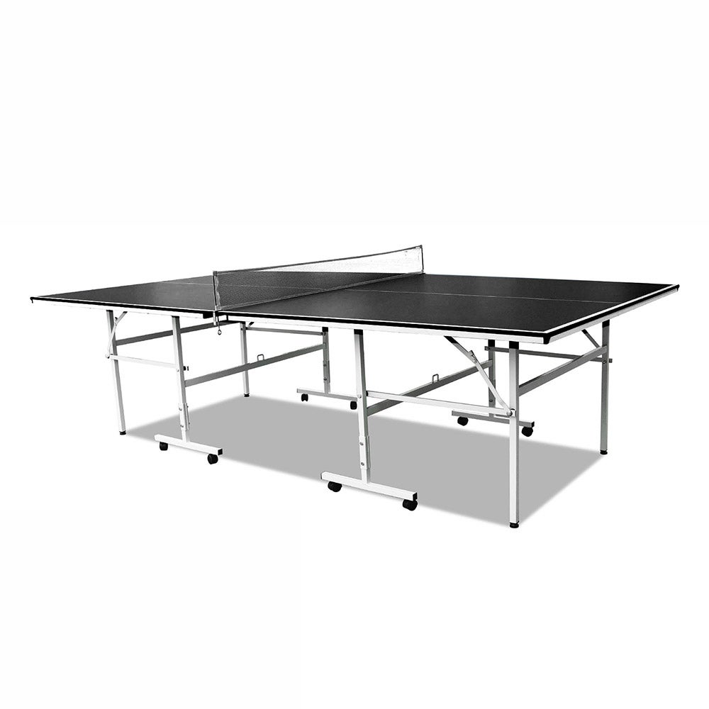 DOUBLE HAPPINESS 13 Indoor Rollaway Table Tennis With Accessories Ping Pong Table - Black