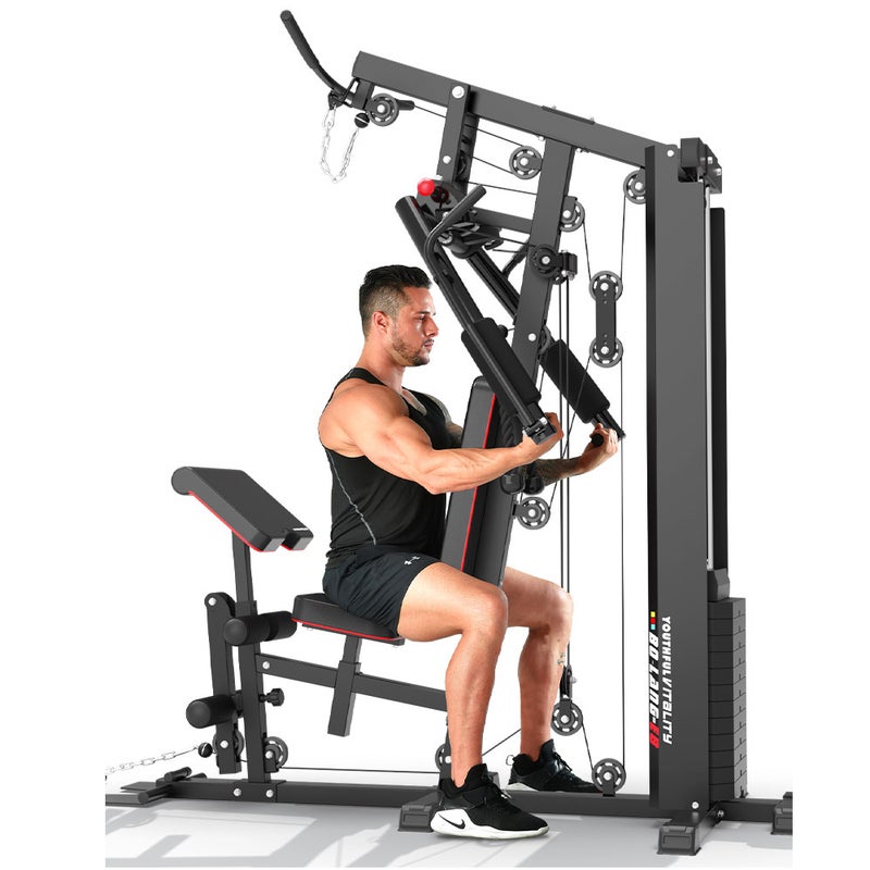 Buy MERIDIAN E8 Multi-function Fitness Station Home Gym with Extra  Rotatable Steel Handles on Butterfly - Black - MyDeal