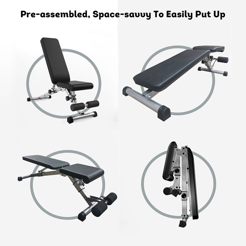 Buy JMQ FITNESS Multifunction Folding Dumbbell Bench Equipment Home