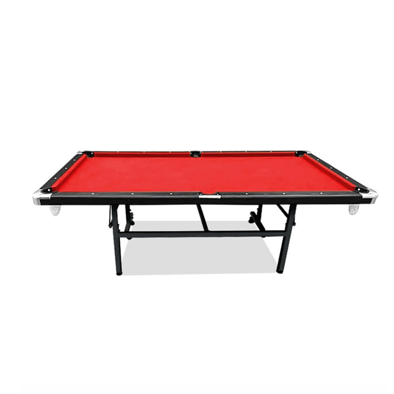 Buy 8FT Red Foldable/Fold Away Pool Table Billiard Table SpaceSaving MyDeal