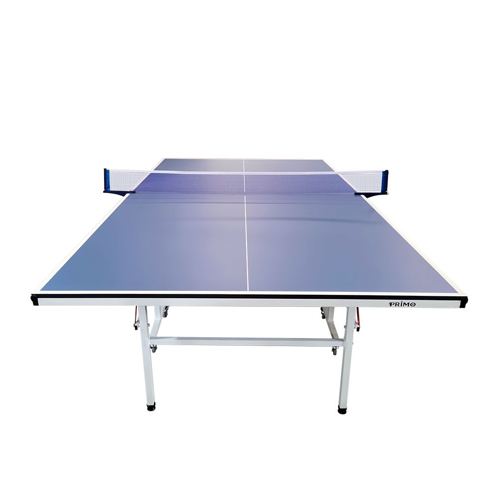 PRIMO 19 Indoor Table Tennis Table with Free Accessories Foldable Fiberboard - Blue