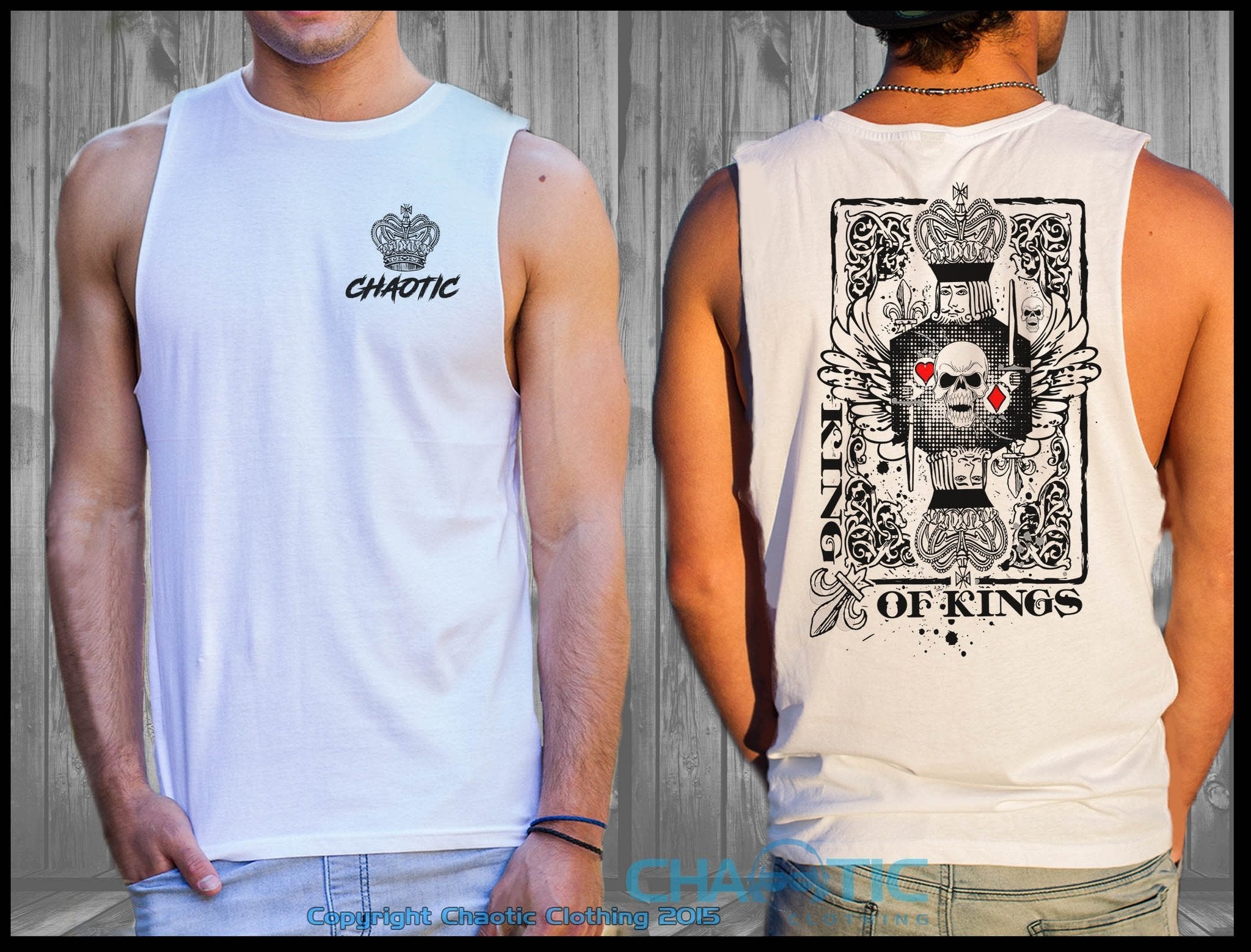 King of Kings Mens Muscle Tee - Chaotic Clothing Streetwear Tshirts
