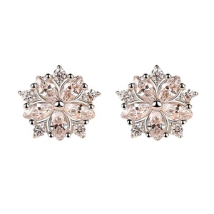02 Women Jewelry Earrings Simplicity Flower shaped Earrings Sparkle Earrings
