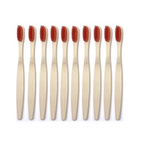 10PCS Random Color Natural Bamboo Toothbrush Set Soft Bristle Charcoal Teeth Whitening Toothbrushes Soft Dental Oral Care