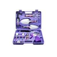10PCS Purple Gardening Planting Tools Flower Plant Trimming Shovel Weeding Set