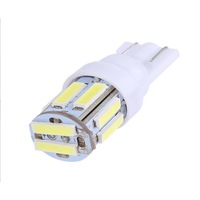 10X T10 LED 10-SMD 7020 W5W Wedge Bulb Car Dome Interior Map Lights Lamps White