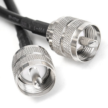 1Pcs UHF PL259 Male to Male Plug Coax Coaxial Cable 20 Inch 50cm RG58 Soldered