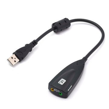 2PCS 5HV2 7.1 External USB Sound Card USB To 3D Audio Adapter for Headphone Speaker Laptop PC