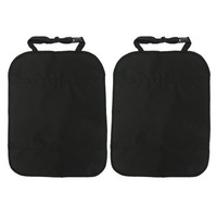 2pcs Back Seat Protector Car Kids Baby Kick Mat Auto Cleaning Cushion Cover Set