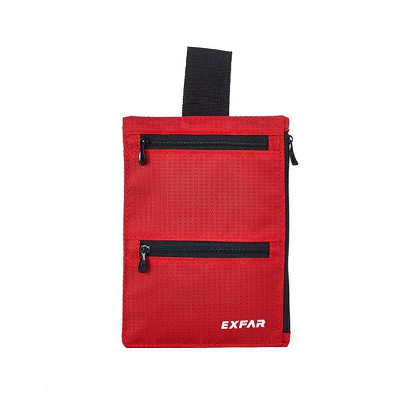 2PCS Outdoor Large Capacity Belt Bag Waist Bag for iPhone Xiaomi Mobile Phone RED COLOR