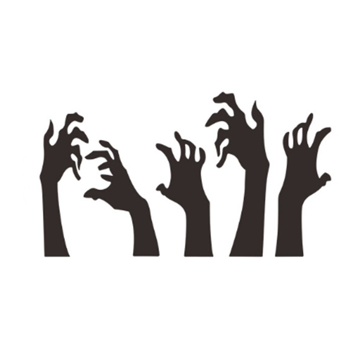 4Pcs FX3042 Halloween Sticker Creative Wall Sticker Removable Sticker For Room Decoration