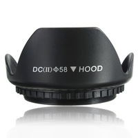 58mm Petal Flower Lens Hood For Canon 700D 100D 650D 600D 550D 1200D 1100D Black