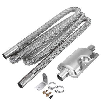 60cm Stainless Steel Exhaust Pipe W/Silencer For Parking Air Diesel Heater