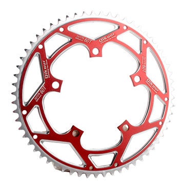 60T Single Speed 130BCD Chainwheel CNC Aluminum Alloy Folding Bike Bicycle Crankset Cycling Chain Ring RED COLOR