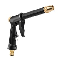 Adjustable High Pressure Washer Gun Patterns Car Wash Machine Garden Watering Hose Nozzle Sprinkler Universal Car Washing Kit - black