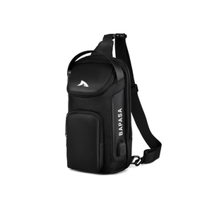 Anti-theft Shoulder Bag Usb Rechargeable Messenger Bag Chest Bag for Men