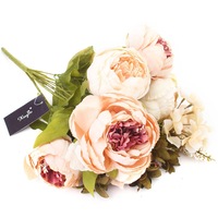 Artificial Peony Silk Leaf Home Wedding Party Artificial Flowers Decor Bridal