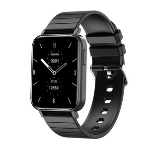 T10pro men's smart Bracelet Heart Rate and blood pressure body measurement 1.65 inch waterproof dsmart smart women's Sports Watch-Black