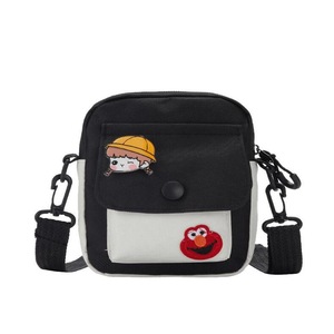 B08 Sesame Street Messenger Bag Canvas Cartoon Shoulder Small Bag Women