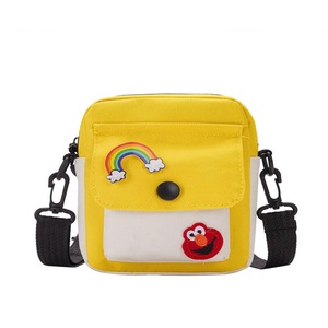 B10 Sesame Street Messenger Bag Canvas Cartoon Shoulder Small Bag Women