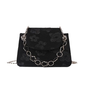 B11 Black Mini Chain Portable Shoulder Messenger Bag Small Square Bag Women