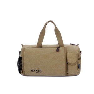 B14 Khaki One Shoulder Canvas Waterproof Travel Bag Outdoor Business Travel Duffel Bag Leisure Sports Bucket Travel Bag for Man