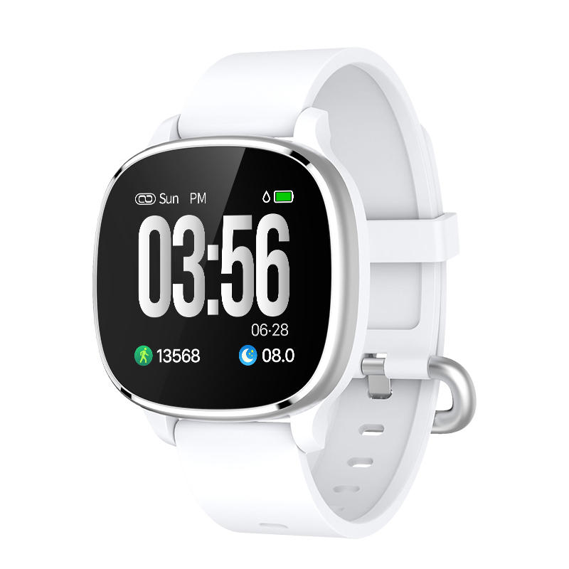 B19 Full Touch GPS Trajectory Wristband Real-time Health Monitor Fitness Track Smart Watch WHITE COLOR