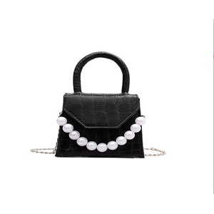 B22 Imitation Pearl Tote Shoulder Crossbody Chain Bag Women-B