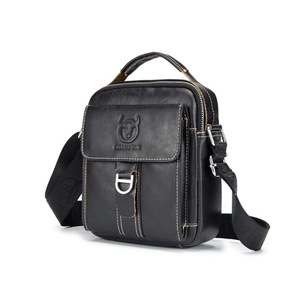 B30 Vertical PU Single Shoulder Crossbody Bag Multi-functional Small Bag for Men