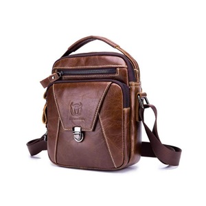 B32 One Shoulder Crossbody Bag Retro PU Leather Satchel Handbag for Men