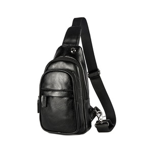 B46 Travel Chest Bag Single Shoulder Crossbody Bag with Headphone Hole for Men