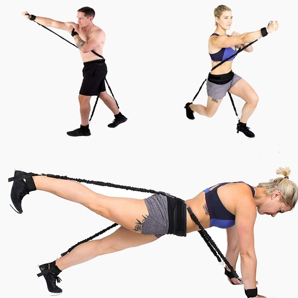 Buy Bounce Trainer Fitness Resistance Band Boxing Suit Latex Tube ...