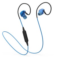 BX240 Sport Waterproof IPX5 Passive Noise Canceling Wireless Bluetooth Headphones Earphone BLUE COLOR