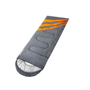 C133 Outdoor Adult Sleeping Bag Single Field Camping 4 Seasons Envelope Sleeping Bag Lunch Break Travel Camping Gear Equipment-Grey