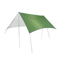 C153 3*4m Outdoor Beach Awning Rainproof with Pole Canopy Fishing Picnic Camping Pergola Oversized Ground Cloth Camping Gear Equipment