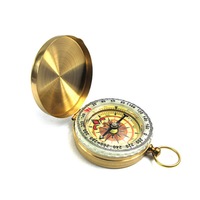 C190 Flip Compass Pocket Watch Compass Outdoor Multifunctional Metal Compass with Luminous Camping Gear Equipment