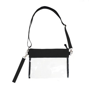 Clear Crossbody Purse Stadium Approved PU Leather Clear Concert Bag