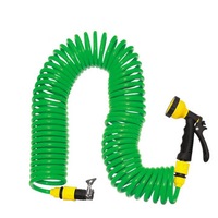 Coiled Wash Down Hose with Nozzle Flexible Portable Expandable Garden With Nozzle