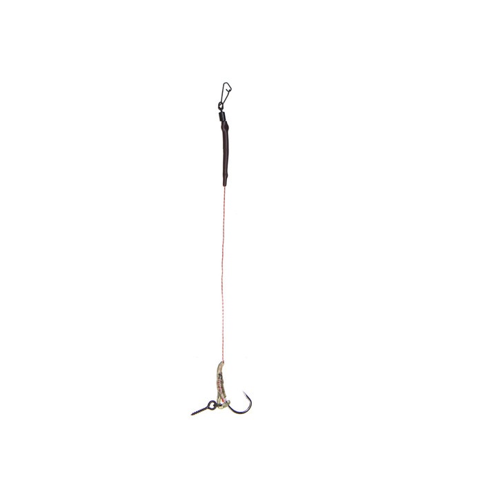 CR-G008 10PCS High Carbon Steel Fishing Hook Rigs Ring Swivels Lead Clips Hook Lead PE Line