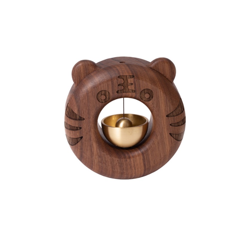 Buy Creative Tiger Ring Bell Hanging Wooden Door Doorbell Wind Chime ...