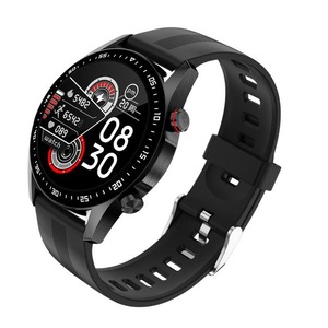 E12 Smart Watch Men Bluetooth Call Custom Dial Full Touch Screen Waterproof Smartwatch For Android IOS Sports Fitness Tracker - Black silicone