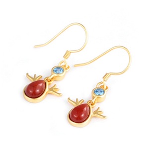 E106 Fawn Earrings Creative Studs Design Sense Women Ear Jewelry